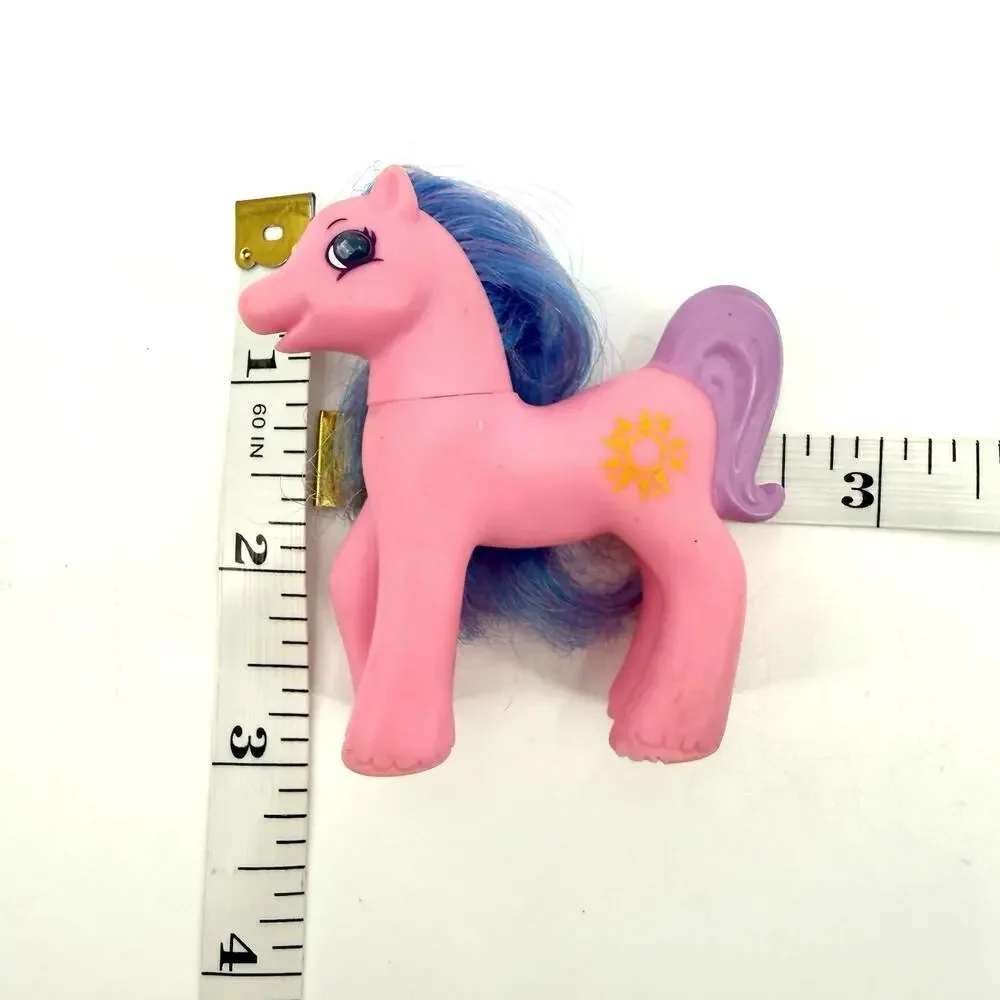 My Little Pony Sun Sparkle Pink MLP Yellow Sun Sparkle Eyes Jewel 1998 3
